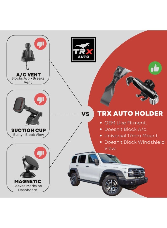 TRX AUTO Phone Holder Mount With Gravity Phone Holder For GWM Tank 300 2021 To 2025 | GWM Accessories 2024 | Tank 300 Mobile Phone Holder - Image 3